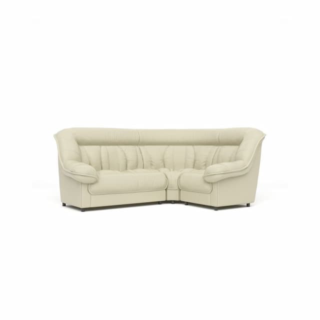 Диван угловой Юнитекс ЭДЕЛЬВЕЙС 2У1 Ed/2y1/cn1112 экокожа премиум / светло-бежевая