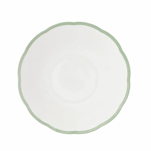 Салатник с цветным кантом (зеленый) Ø 23,7 см Bitossi Petalo PET00117 Bordo verde