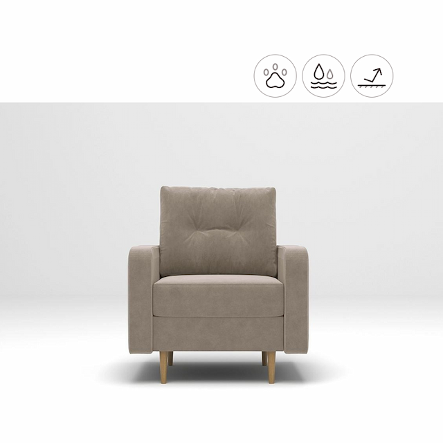 Кресло Мастерфабрик Дэйо Kenya beige ткань велюр