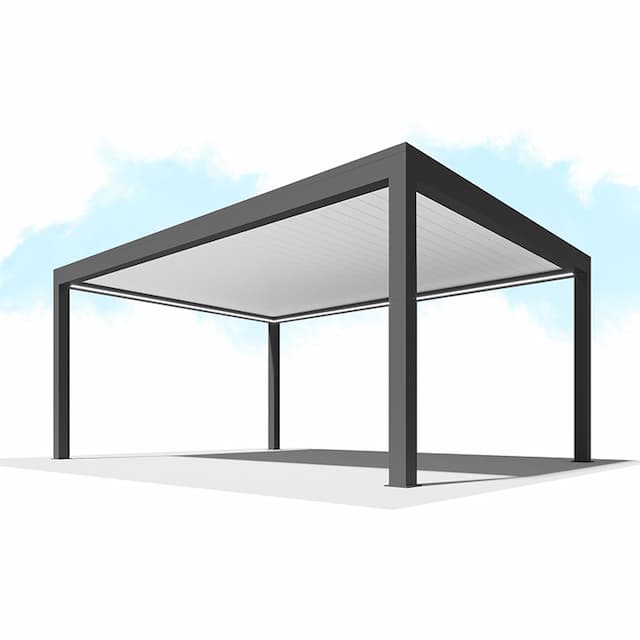 Пергола Сити-Проф Pergola В500-25П Bioclimatic с поворотными ламелями ЛАМЕЛЬ 250 X 53 (3,5х5,0) 2 модуля