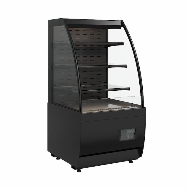 Витрина холодильная Carboma FLANDRIA 2 K70 VM 0,6-2 STANDARD открытая, горка (9005)