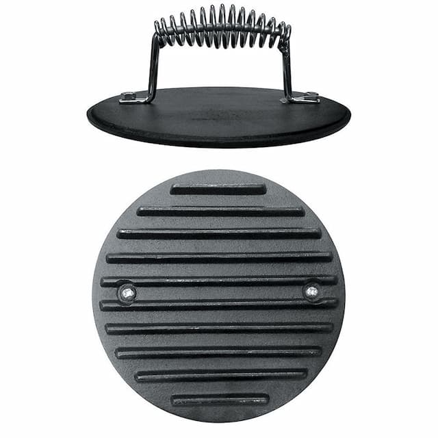 Пресс для жарки мяса P.L. Proff Cuisine 19 см, рифленая поверхность, чугун, арт. 92001407