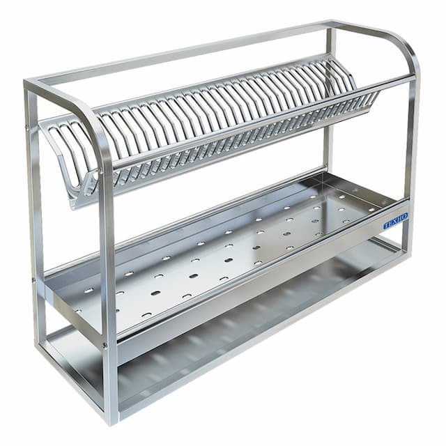 Полка настенная для сушки посуды ТЕХНО-ТТ ПН-328/900 (на 35 тарелок и 50 стаканов)