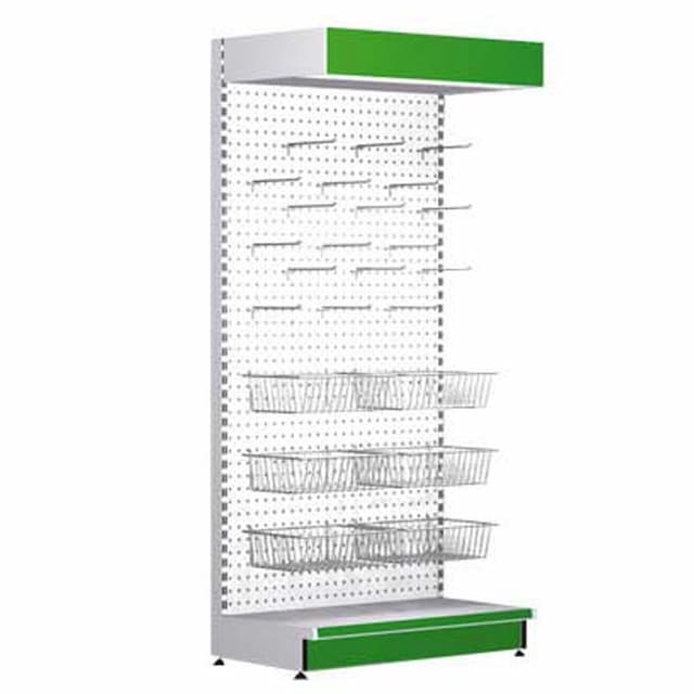 Стеллаж с перфорированной задней панелью Русь MAGMA СК080 с фризом, без навески